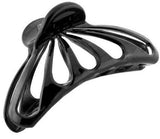 Parcelona French Rain Drop 2 Small Shell & Black Celluloid Jaw Hair Claws-PARCELONA-ebuyfashion.com