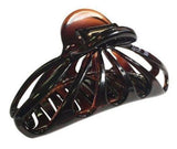 Parcelona French Rain Drop 2 Small Shell & Black Celluloid Jaw Hair Claws-PARCELONA-ebuyfashion.com