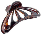 Parcelona French Rain Drop Large 2 Pcs Shell & Black Celluloid Jaw Hair Claw-PARCELONA-ebuyfashion.com