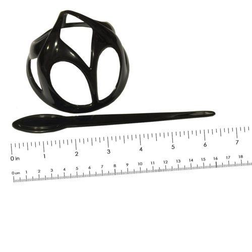 Parcelona French Rhombus Cutout Black Cellulose Chignon Bun Cover Cap with Stick-Parcelona-ebuyfashion.com