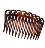 Parcelona French Set of 2 Medium Swirl Open Curved Shell Side Hair Combs-PARCELONA-ebuyfashion.com