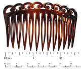 Parcelona French Set of 2 Medium Swirl Open Curved Shell Side Hair Combs-PARCELONA-ebuyfashion.com