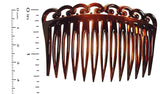 Parcelona French Set of 2 Medium Swirl Open Curved Shell Side Hair Combs-PARCELONA-ebuyfashion.com