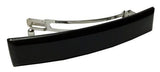 Parcelona French Small Bar Celluloid Black Automatic Hair Clip Barrette-PARCELONA-ebuyfashion.com
