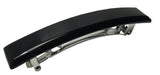 Parcelona French Small Bar Celluloid Black Automatic Hair Clip Barrette-PARCELONA-ebuyfashion.com