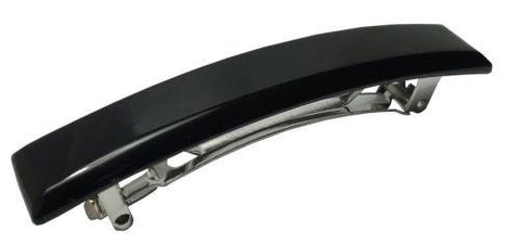 Parcelona French Small Bar Celluloid Black Automatic Hair Clip Barrette-PARCELONA-ebuyfashion.com
