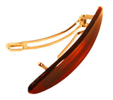 Parcelona French Small Oval Celluloid Shell Automatic Hair Clip Hair Barrette-Parcelona-ebuyfashion.com