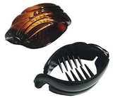 Parcelona French Snapper Medium Pirahna Shell Ponytail Holder Banana Hair Clip-PARCELONA-ebuyfashion.com