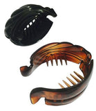 Parcelona French Snapper Medium Pirahna Shell Ponytail Holder Banana Hair Clip-PARCELONA-ebuyfashion.com