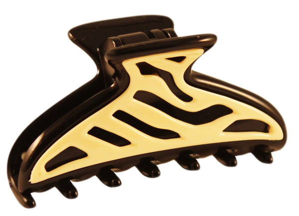 Parcelona French Solid Ivory Medium Celluloid Shell Covered Spring Hairclip Claw-PARCELONA-ebuyfashion.com