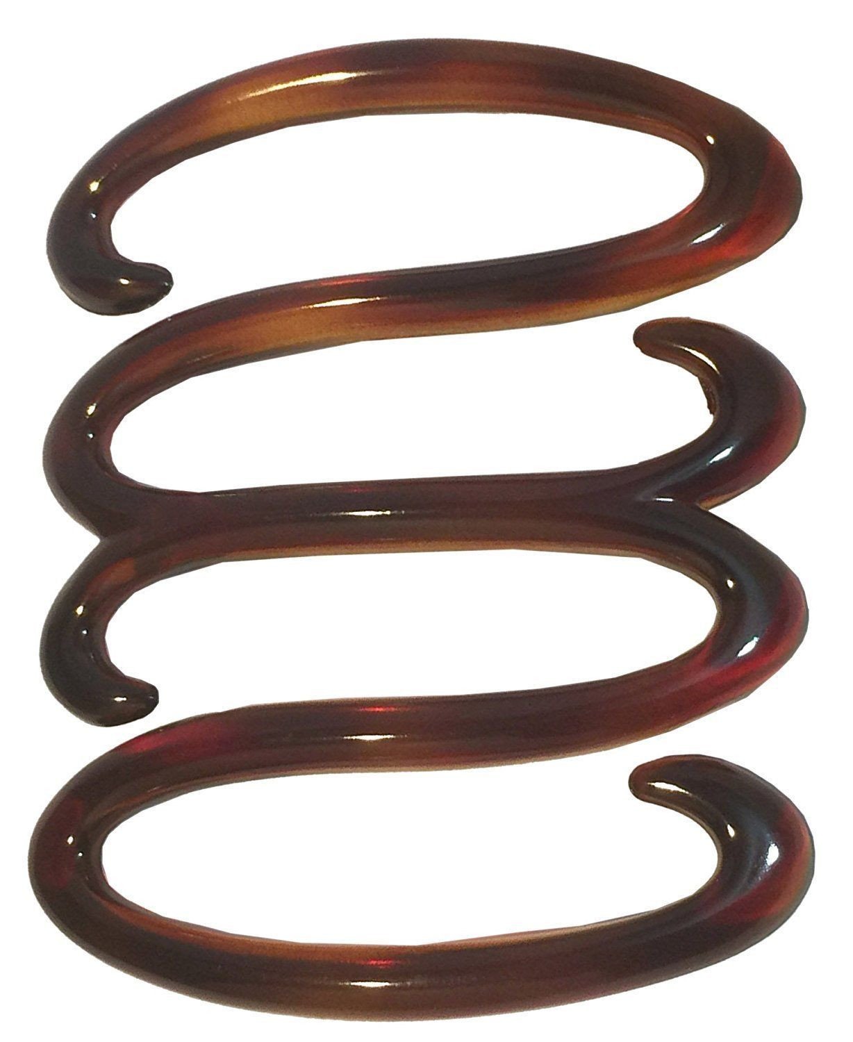 Parcelona French Spring Hair Do Black & Shell Glossy Ponytail Holder Hair Clip-PARCELONA-ebuyfashion.com