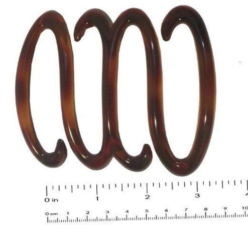 Parcelona French Spring Hair Do Brown Tortoise Shell Ponytail Holder Hair Clip-PARCELONA-ebuyfashion.com