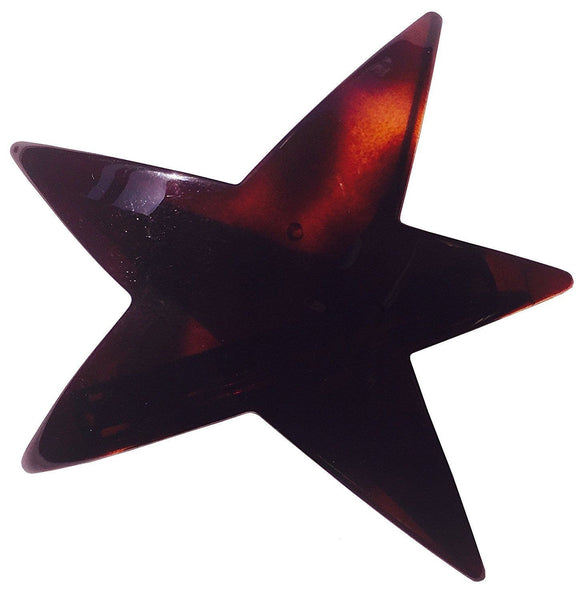 Parcelona French Star Large Shell Brown Celluloid Strong Grip Hair Clip Barrette-Parcelona-ebuyfashion.com