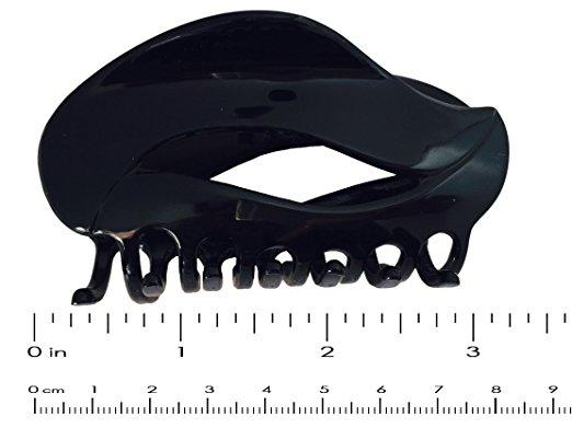 Parcelona French Swift Black Jaw Hair Claw Clip Clamp with Covered Spring-PARCELONA-ebuyfashion.com