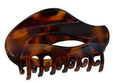 Parcelona French Swift Savana Shell Jaw Hair Claw Clip with Covered Spring-PARCELONA-ebuyfashion.com