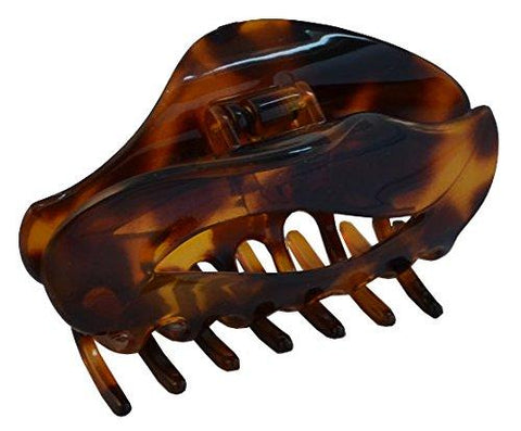 Parcelona French Swift Savana Shell Jaw Hair Claw Clip with Covered Spring-PARCELONA-ebuyfashion.com
