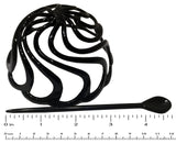 Parcelona French Swirls Black Shell Large Celluloid Chignon Slide Hair Bun Cover-Parcelona-ebuyfashion.com