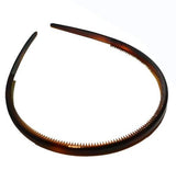 Parcelona French Thin Celluloid Hair Headband With Inner Teeth Nibs 2 pcs-PARCELONA-ebuyfashion.com