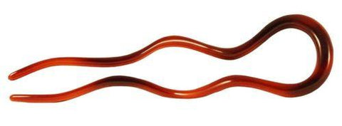 Parcelona French Tortoise Shell 4 Inch Large 2 Pins Wavy Crink U Shaped Hair Pin-Parcelona-ebuyfashion.com