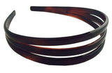 Parcelona French Triband Wide Tortoise Shell Brown Celluloid Hair Headband-PARCELONA-ebuyfashion.com