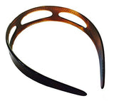Parcelona French Tricut Wide Tortoise Shell Brown Celluloid Acetate Headband-PARCELONA-ebuyfashion.com