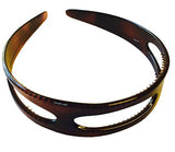 Parcelona French Tricut Wide Tortoise Shell Brown Celluloid Acetate Headband-PARCELONA-ebuyfashion.com
