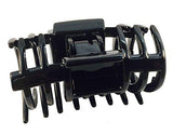 Parcelona French Tube Black Covered Spring Jaw Hair Claw Clip for Fine Hair-PARCELONA-ebuyfashion.com