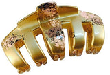 Parcelona French Tubular Golden Pink Grey Splash Hand Painted Jaw Hair Claw Clip-PARCELONA-ebuyfashion.com