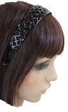 Parcelona French Weave Shell Light Non-Brittle Wide Celluloid Hair Headband-Parcelona-ebuyfashion.com