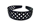 Parcelona French Weave Shell Light Non-Brittle Wide Celluloid Hair Headband-Parcelona-ebuyfashion.com