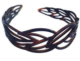 Parcelona French Wide Leafy Design Shell Celluloid Light Weight Hair Headband-PARCELONA-ebuyfashion.com