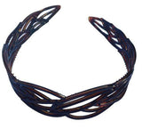 Parcelona French Wide Leafy Design Shell Celluloid Light Weight Hair Headband-PARCELONA-ebuyfashion.com