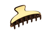 Parcelona French Zebra Small Celluloid Tortoise Beige Hair Claw Clip-PARCELONA-ebuyfashion.com