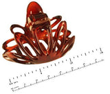 Parcelona Made In France Small Amber Celluloid Tortoise Shell Hair Claw 2 Inches-PARCELONA-ebuyfashion.com
