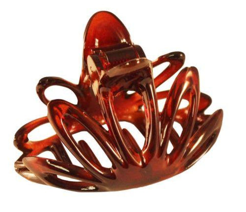 Parcelona Made In France Small Amber Celluloid Tortoise Shell Hair Claw 2 Inches-PARCELONA-ebuyfashion.com