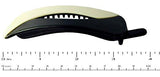 Parcelona Swift Black Ivory Beige No Metal Ponytail Holder Hair Clip Barrette-PARCELONA-ebuyfashion.com