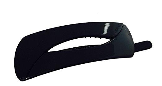 Parcelona Swift Black Medium No Metal Ponytail Holder Hair Clip Barrette-PARCELONA-ebuyfashion.com