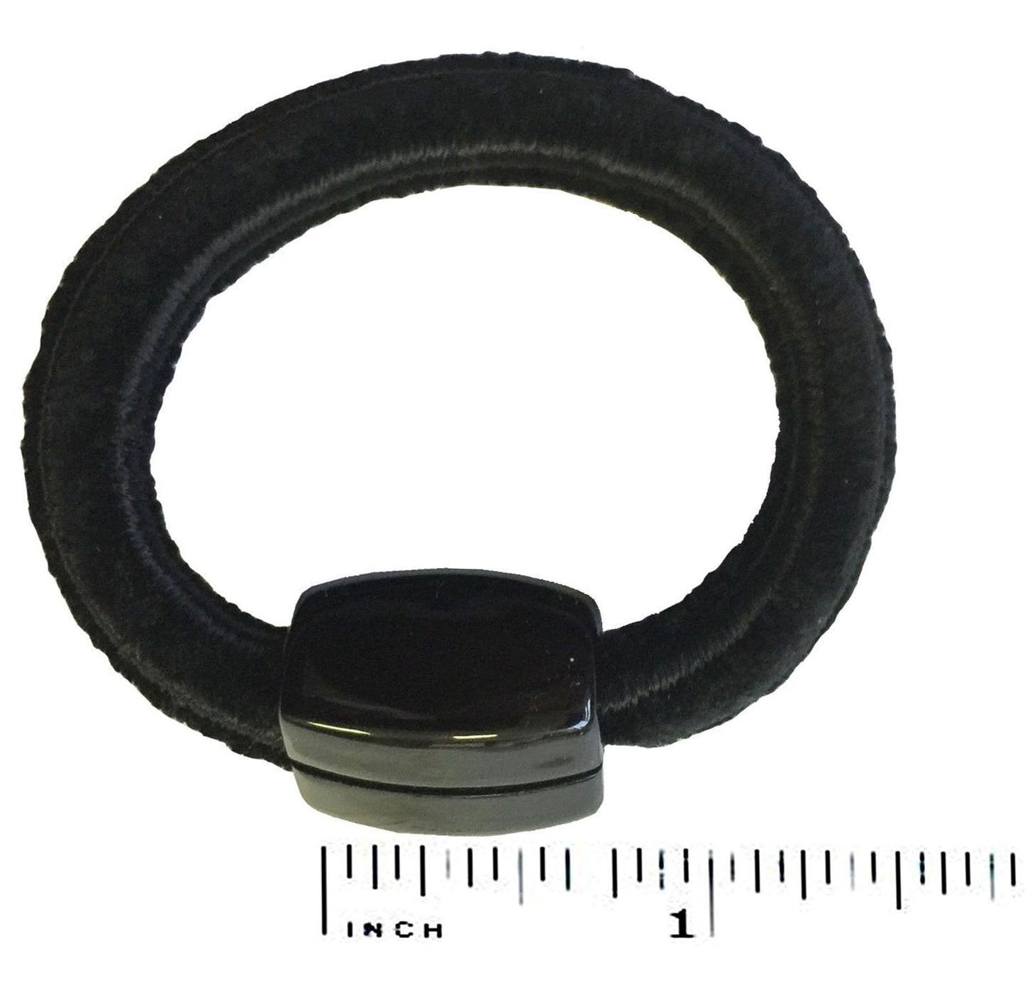 Parcelona Tortoise Beige Shell N Black Pretties Ponytail Holder Elastic Hair Tie-PARCELONA-ebuyfashion.com