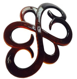 Parcelona Wide Flower Shell Bun or Pony Hair Slider Pin Thru Clip with Stick-Parcelona-ebuyfashion.com