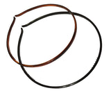 Parcelona French Skinny Black And Shell Brown Thin Hair Headbands