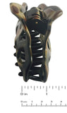 Parcelona Honey Comb Black Beige Celluloid Acetate Sturdy Jaw Hair Claw Clip-ebuyfashion.com-ebuyfashion.com