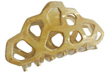 Parcelona Honey Comb Ivory Beige Celluloid Acetate Sturdy Jaw Hair Claw Clip-ebuyfashion.com-ebuyfashion.com