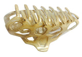 Parcelona Honey Comb Ivory Beige Celluloid Acetate Sturdy Jaw Hair Claw Clip-ebuyfashion.com-ebuyfashion.com