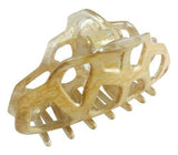 Parcelona Honey Comb Ivory Beige Celluloid Acetate Sturdy Jaw Hair Claw Clip-ebuyfashion.com-ebuyfashion.com