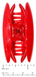 Parcelona French Lip Red Medium Hair Claw Clip for Girls and Women