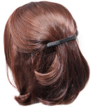 Parcelona French Twin Fit Brown N Black Celluloid Hair Clip Barrettes for Women